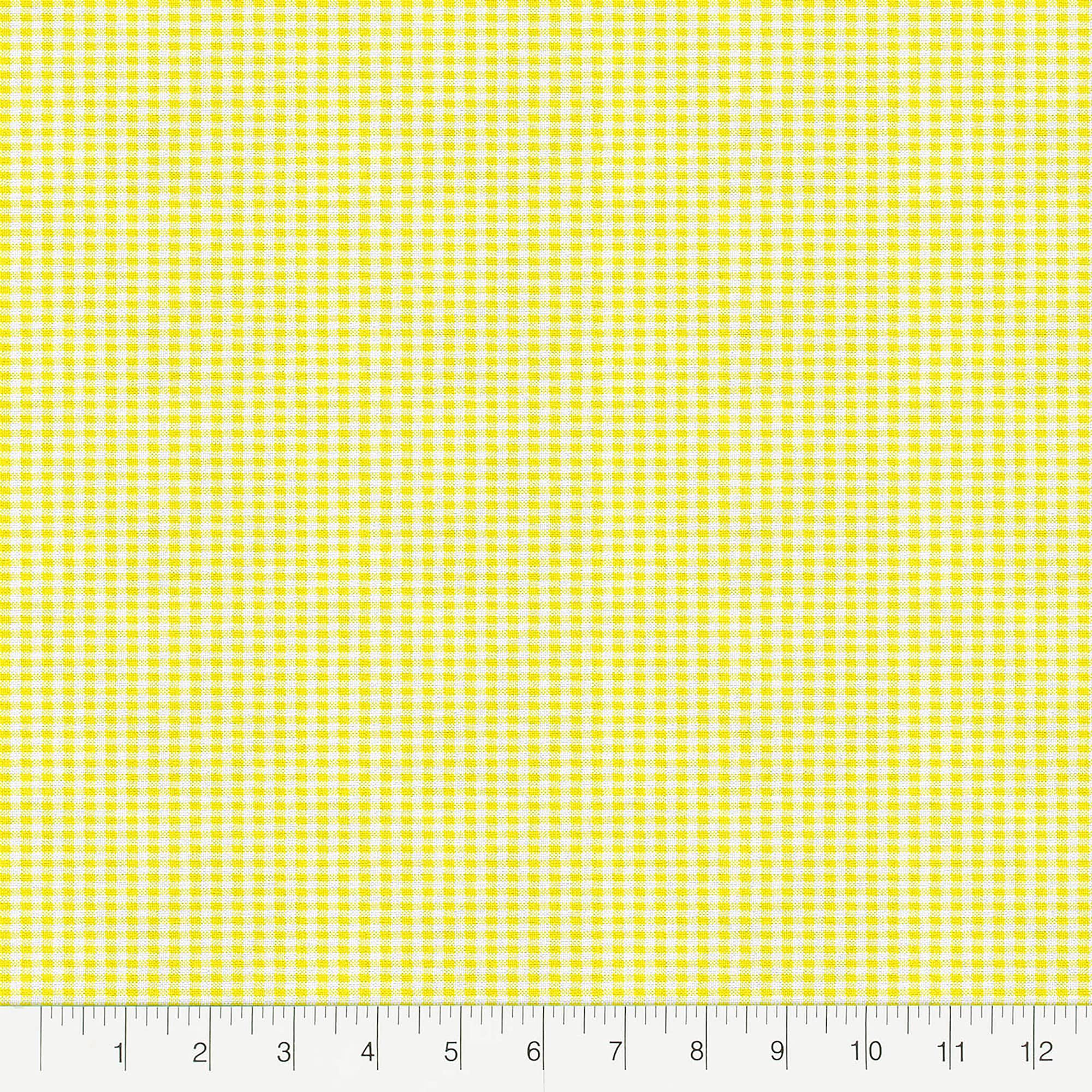 Fabric Editions Yellow Gingham Cotton Fabric